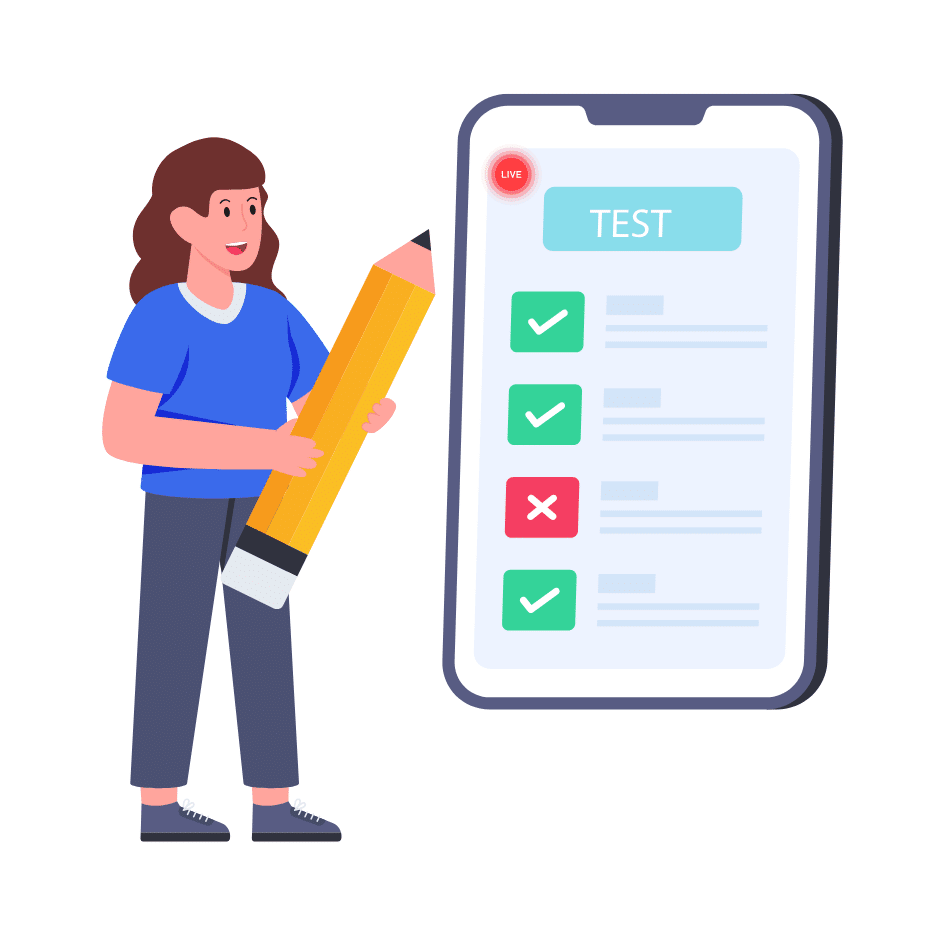 online test features in education app